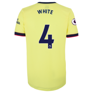 Ben White - Arsenal Adult 21/22 Authentic Away Shirt S, Yellow