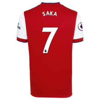 Bukayo Saka - Arsenal Adult 21/22 Home Shirt S, Red/White