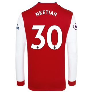 Eddie Nketiah - Arsenal Adult 21/22 Long Sleeved Home Shirt XS, Red/White