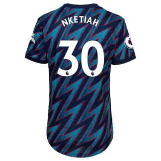 Eddie Nketiah - Arsenal Womens 21/22 Third Shirt 2XS, Blue