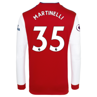 Gabriel Martinelli - Arsenal Adult 21/22 Long Sleeved Home Shirt M, Red/White