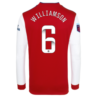 Leah Williamson - Arsenal Adult 21/22 Long Sleeved Home Shirt S, Red/White