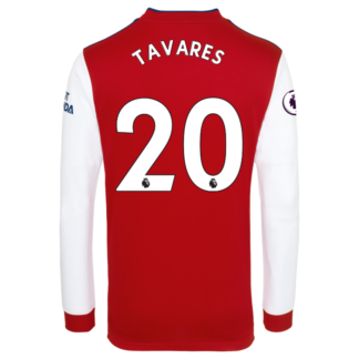 Nuno Tavares - Arsenal Adult 21/22 Long Sleeved Home Shirt M, Red/White