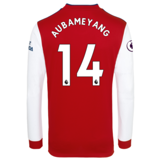 Pierre-Emerick Aubameyang - Arsenal Adult 21/22 Long Sleeved Home Shirt M, Red/White
