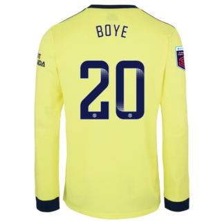 Simone Boye Sorenson - Arsenal Adult 21/22 Long Sleeved Away Shirt XS, Yellow