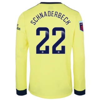 Viktoria Schnaderbeck - Arsenal Adult 21/22 Long Sleeved Away Shirt M, Yellow