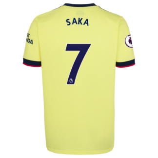 Bukayo Saka - Arsenal Junior 21/22 Away Shirt 9-10, Yellow