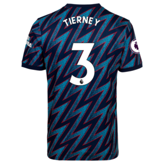 Kieran Tierney - Arsenal Adult 21/22 Third Shirt M, Blue