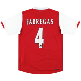 2006-08 Arsenal Nike Home Shirt Fabregas #4 S