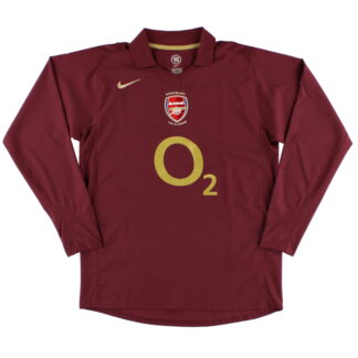 2005-06 Arsenal Nike Highbury Home Shirt L/S L