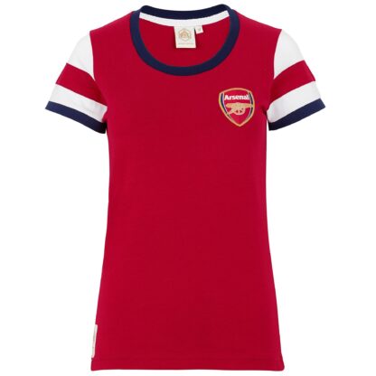 Arsenal Womens Retro 2012 T-Shirt 6, Dark Red/White