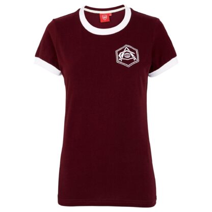 Arsenal Womens Retro 30s Crest T-Shirt 6, Dark red