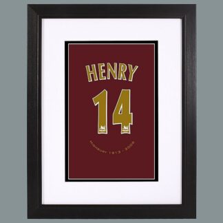 Arsenal Henry 14 Framed Retro Shirt Print, Multicolor
