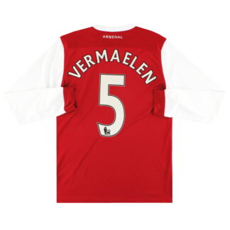 2010-11 Arsenal Nike Home Shirt Vermaelen #5 L/S S