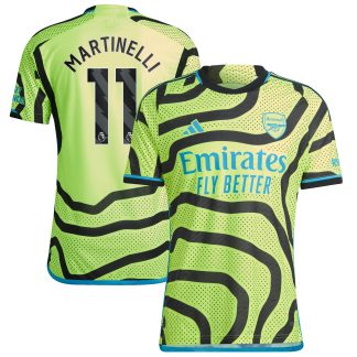 Arsenal adidas Away Authentic Shirt 2023-24 with Martinelli 11 printing