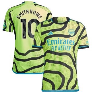 Arsenal adidas Away Authentic Shirt 2023-24 with Smith Rowe 10 printing