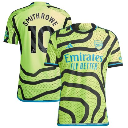 Arsenal adidas Away Authentic Shirt 2023-24 with Smith Rowe 10 printing