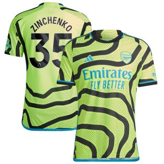 Arsenal adidas Away Authentic Shirt 2023-24 with Zinchenko 35 printing