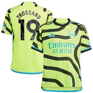 Arsenal adidas Away Shirt 2023-24 - Kids with Trossard 19 printing