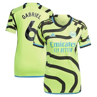 Arsenal adidas Away Shirt 2023-24 - Womens with Gabriel 6 printing