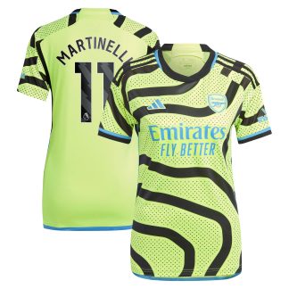 Arsenal adidas Away Shirt 2023-24 - Womens with Martinelli 11 printing