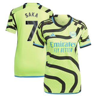 Arsenal adidas Away Shirt 2023-24 - Womens with Saka 7 printing