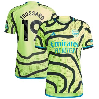 Arsenal adidas Away Shirt 2023-24 with Trossard 19 printing