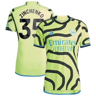Arsenal adidas Away Shirt 2023-24 with Zinchenko 35 printing