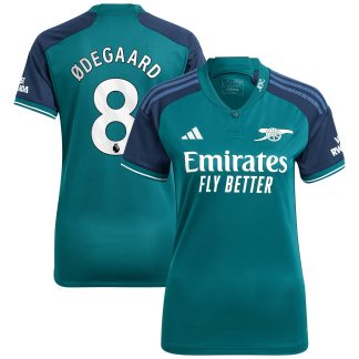 Arsenal adidas Third Shirt 2023-24 - Womens with Ødegaard 8 printing