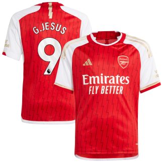 Arsenal adidas Home Shirt 2023-24 - Kids with G.Jesus 9 printing