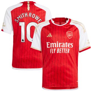 Arsenal adidas Home Shirt 2023-24 - Kids with Smith Rowe 10 printing