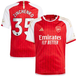 Arsenal adidas Home Shirt 2023-24 - Kids with Zinchenko 35 printing