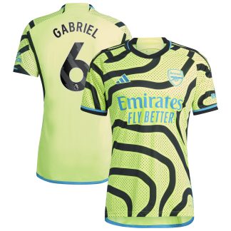 Arsenal adidas Away Shirt 2023-24 with Gabriel 6 printing
