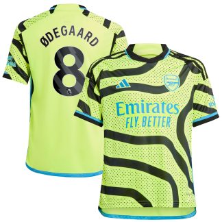 Arsenal adidas Away Shirt 2023-24 - Kids with Ødegaard 8 printing