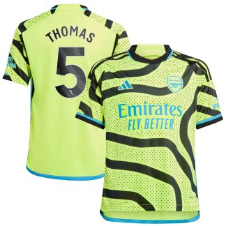 Arsenal adidas Away Shirt 2023-24 - Kids with Thomas 5 printing