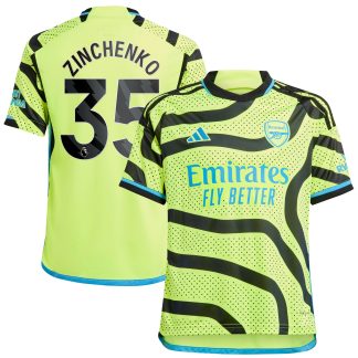 Arsenal adidas Away Shirt 2023-24 - Kids with Zinchenko 35 printing