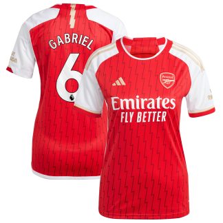 Arsenal adidas Home Shirt 2023-24 - Womens with Gabriel 6 printing