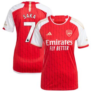 Arsenal adidas Home Shirt 2023-24 - Womens with Saka 7 printing