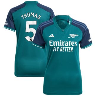 Arsenal adidas Third Shirt 2023-24 - Womens with Thomas 5 printing