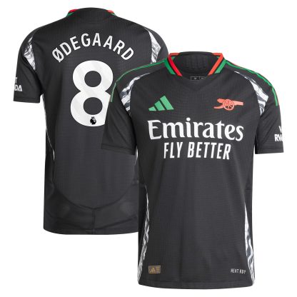 Arsenal adidas Away Authentic Shirt 2024-25 with Ødegaard 8 printing