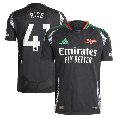 Arsenal adidas Away Authentic Shirt 2024-25 with Rice 41 printing