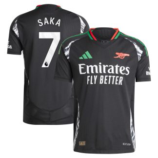 Arsenal adidas Away Authentic Shirt 2024-25 with Saka 7 printing