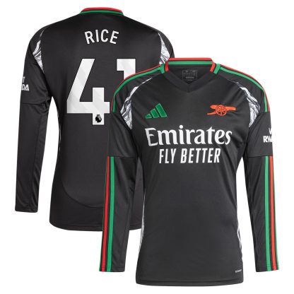 Arsenal adidas Away Shirt 2024-25 - Long Sleeve with Rice 41 printing