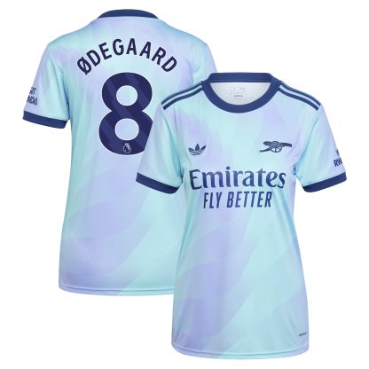 Arsenal adidas Third Shirt 2024-25 - Womens with Ødegaard 8 printing