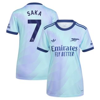 Arsenal adidas Third Shirt 2024-25 - Womens with Saka 7 printing