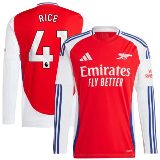 Arsenal adidas Home Shirt 2024-25 - Long Sleeve with Rice 41 printing