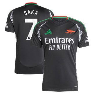 Arsenal adidas Away Shirt 2024-25 with Saka 7 printing