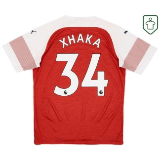 Arsenal Puma Home Shirt Xhaka #34 2018-19 - Excellent - 8/10