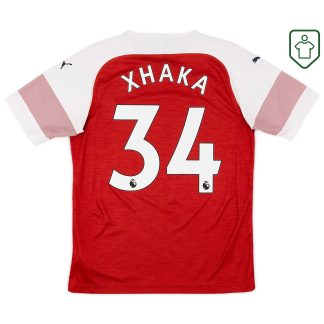 Arsenal Puma Home Shirt Xhaka #34 2018-19 - Excellent - 8/10