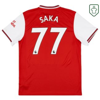 Arsenal adidas Home Shirt Saka #77 2019-20 - Very Good - 6/10